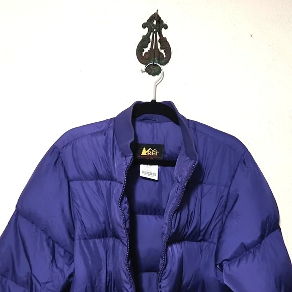 REI Vintage Goose Down Quilted Puffer Jacket Purple Size Large - Picture 3 of 13